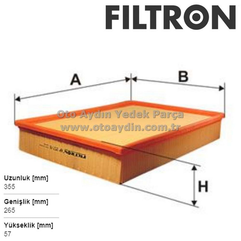 CRAFTER - SPRINTER HAVA FİLTRESİ A0000903751 2E0129620B - FİLTRON AP157/6