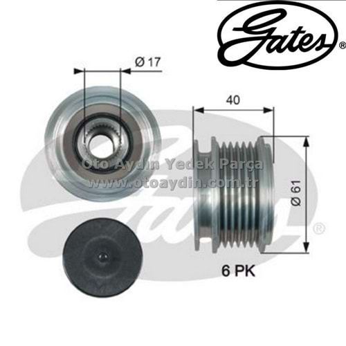 VOLKSWAGEN CRAFTER ŞARZ KASNAĞI CIRCIRLI 2.5 BJK-BJM 588001 535001210 - GATES OAP7013